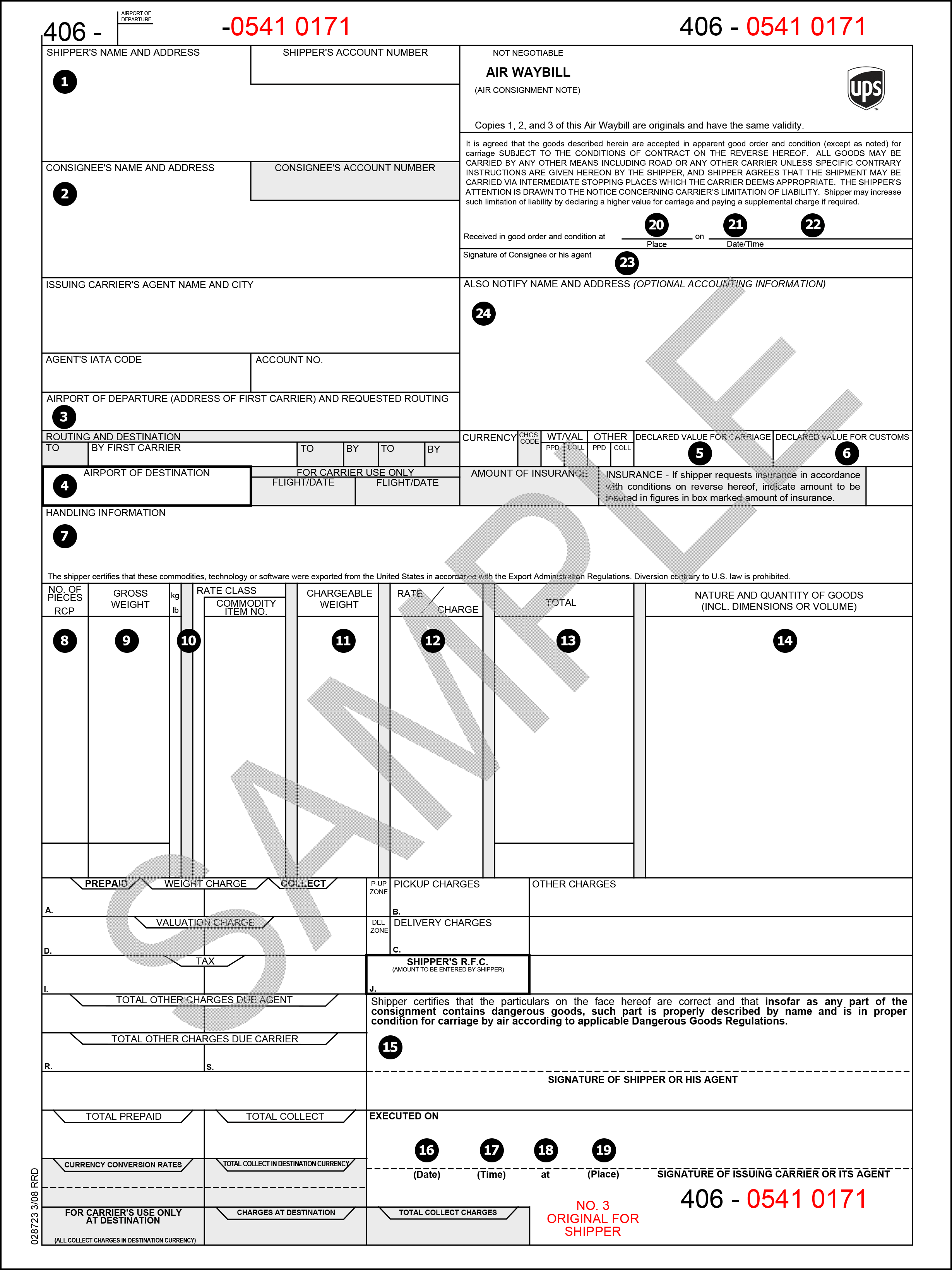 Front Airway Bill